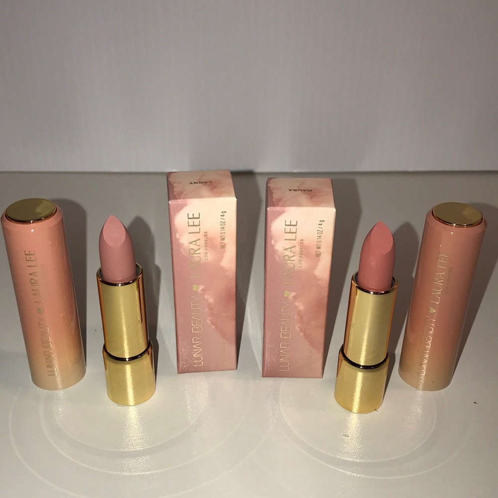 Laura Lee and Lunar Beauty lanny and Maura lipsticks 2 New